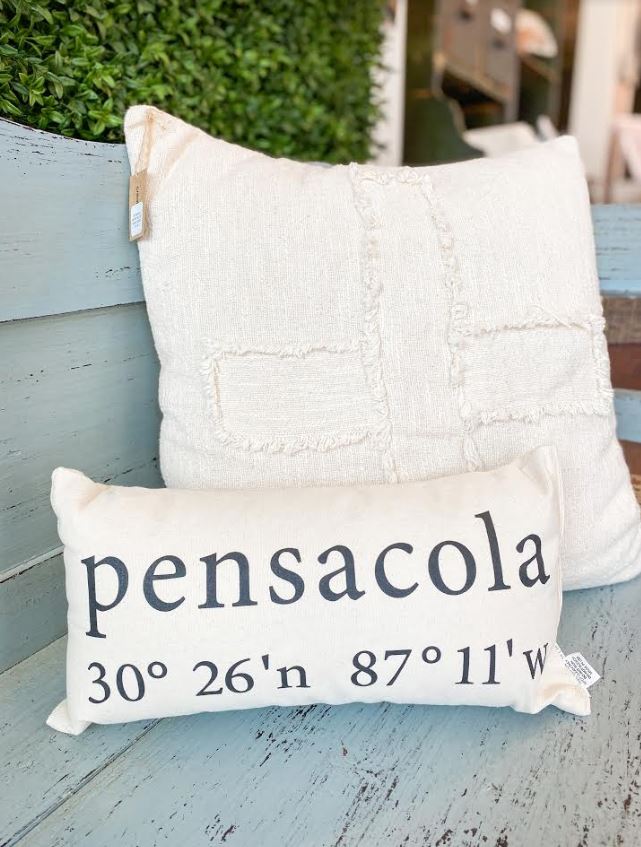 Small Pensacola Coordinates Pillow | Rusted Arrow Mercantile